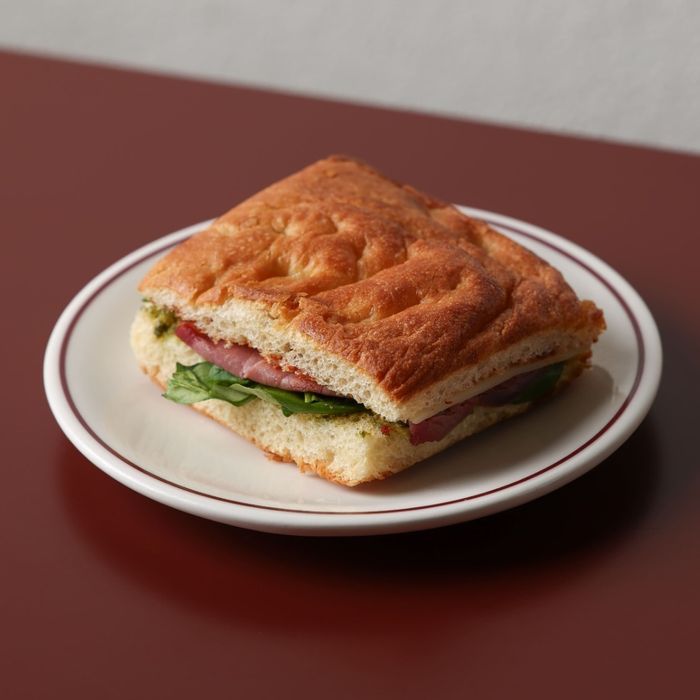 Focaccia Sandwich with Smoked Meat