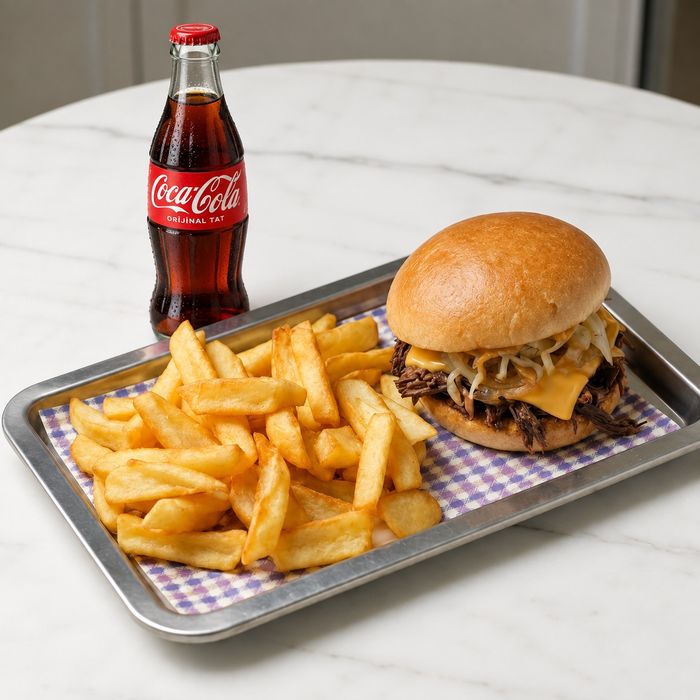 SHREDDED BEEF BURGER MENU
