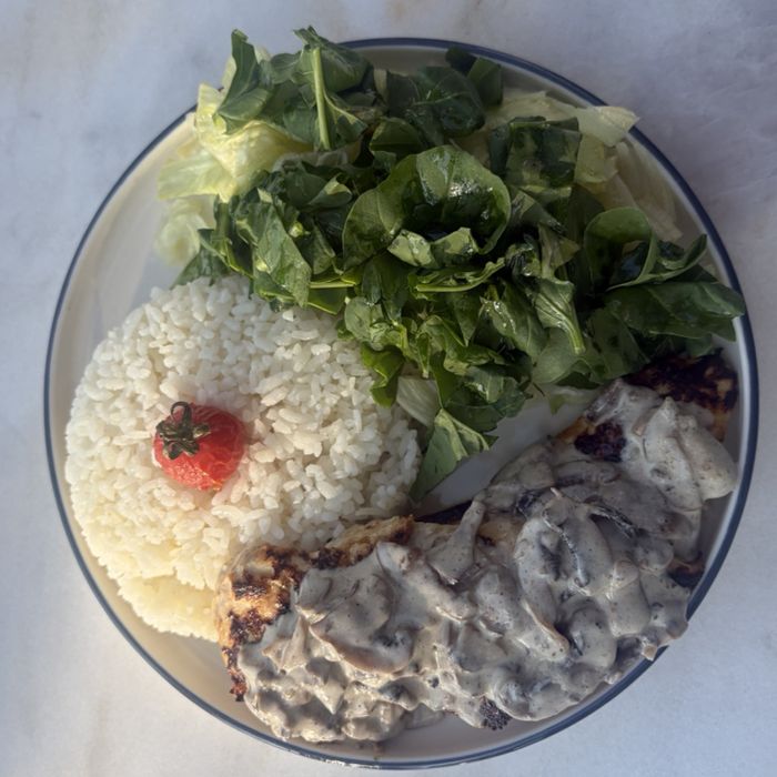 Grilled Chicken with Mushroom Sauce