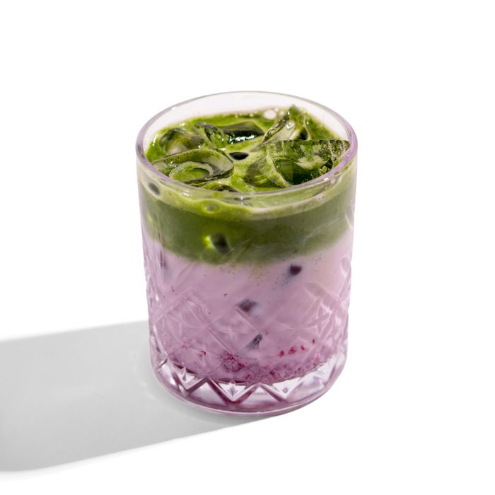 Iced Blueberry Matcha Latte