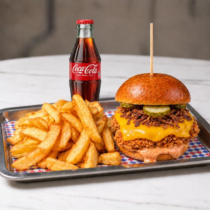 CRISPY CHEESE CHICKEN BURGER HOT WHEELS MENU