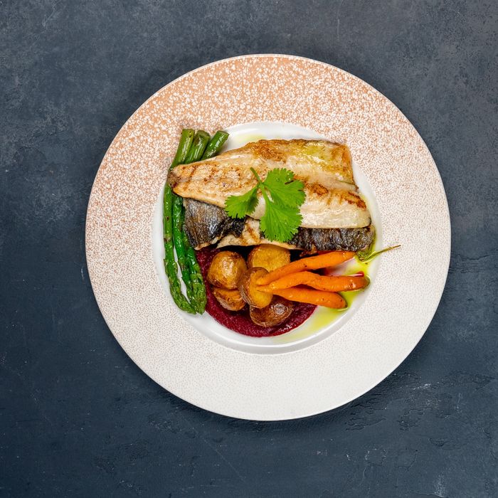 Bayby Veggies Grilled Sea Bass